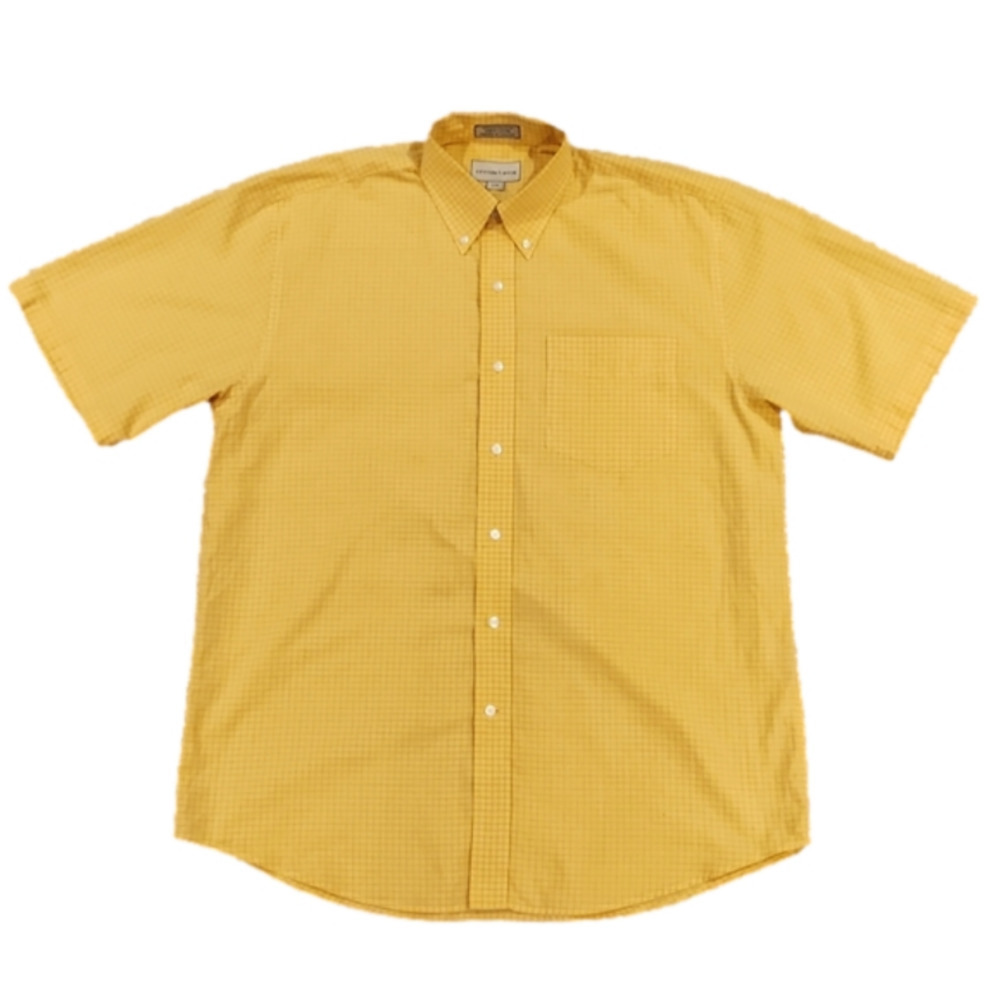CUTTER & Buck Yellow & Blue Gingham Button-Up Shirt
